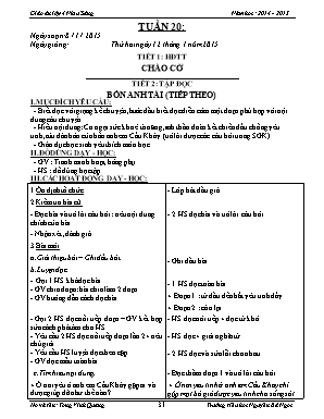 Giáo án điện tử Lớp 4 - Tuần 20 - Năm học 2014-2015 - Tòng Vinh Quang